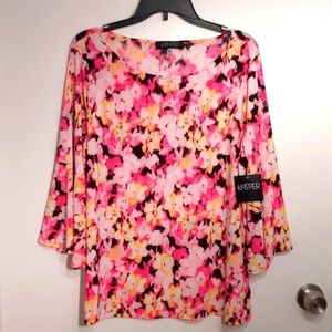 Kasper Pink Perfection Mulit Blouse